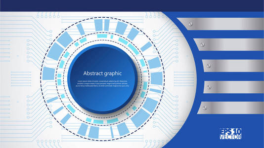 抽象的技术背景与各种技术元素。Eps10 矢量图