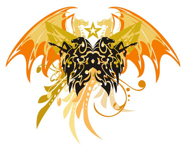 龙蝴蝶翅膀图片