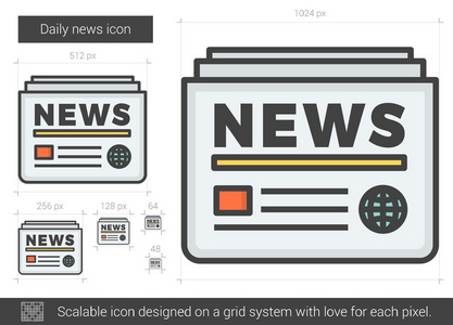 每日新闻线图标图片