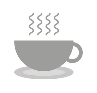 咖啡杯子平面图标