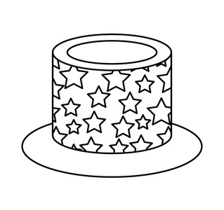 帽子生日孤立的图标