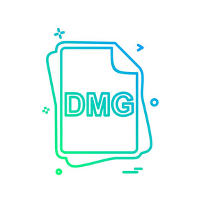 Dmg 文件类型 图标设计向量