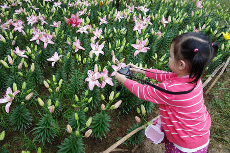 中国小孩拍照