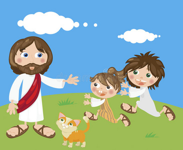 孩子顺服上帝图片-孩子顺服上帝素材-孩子顺服上帝插画-摄图新视界