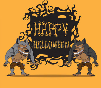 狼人.万圣节怪兽照片