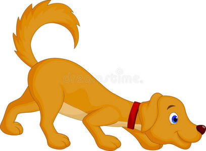 狗闻可爱狗卡通嗅探照片