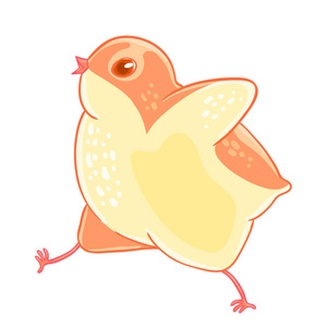 爱的翅膀小可爱的小鸡走路张开的翅膀.