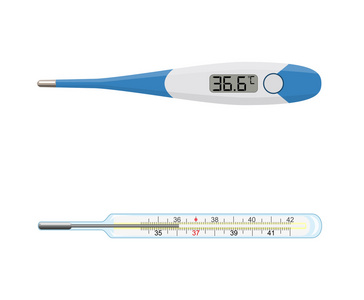 医用温度计上白色隔离