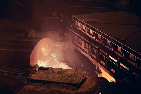冶金生产制造场所工厂车间高炉重工业工程炼钢