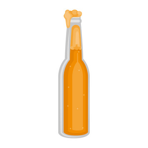 孤立的啤酒瓶图标