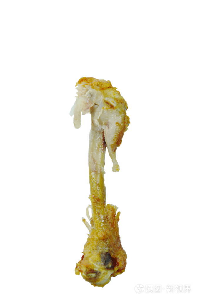 白底炸鸡腿骨