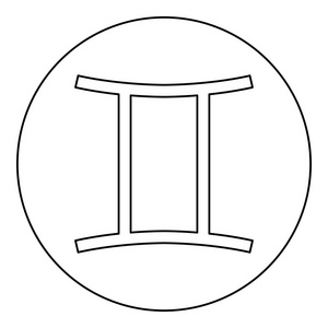 双色几何圆形圆圈轮廓矢量图中的双色符号图标黑色照片