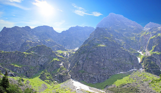 在波兰山Tatra 大池塘。Tatra 国家公园