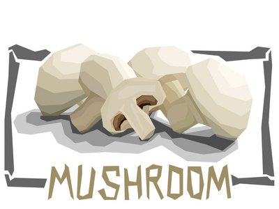 矢量简单插画的蘑菇