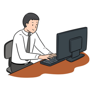 向量集的上班族等位卡通人物, 3d 商人, 上班族, 商务人员适合大信