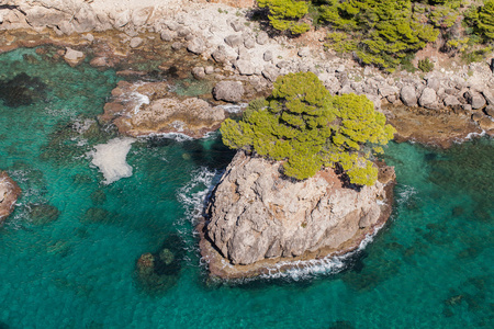 希腊海岸行的视图