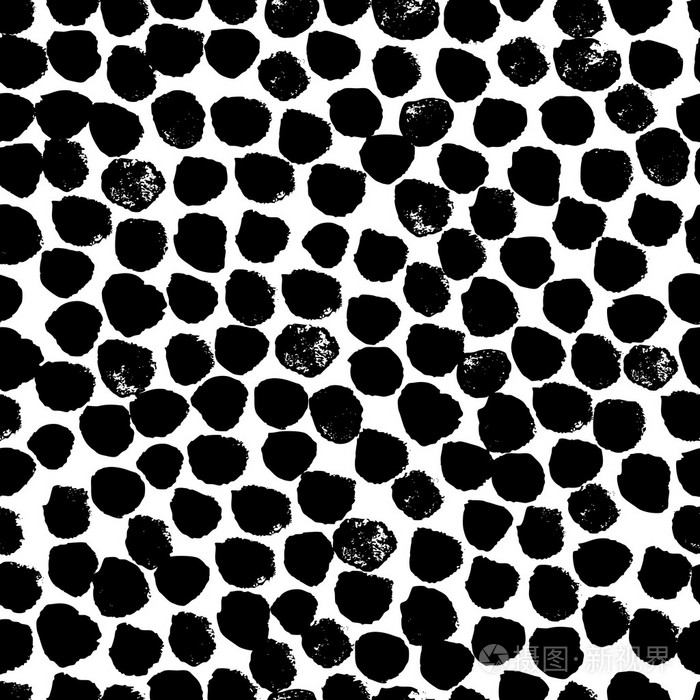 抽象的斑点无缝模式.画的纹理.矢量 grunge 壁纸