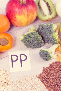 健康营养食品作为源维生素 PpB3膳食纤维等天然矿物质。复古照片