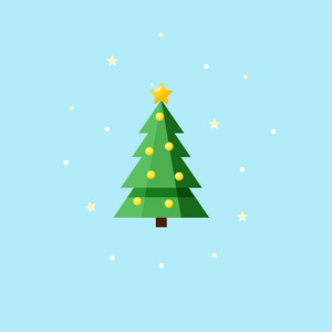 圣诞装饰枞树矢量图标