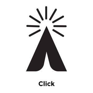单击白色背景上的图标矢量, 在透明背景上单击标志的标志概念, 填充黑色符号
