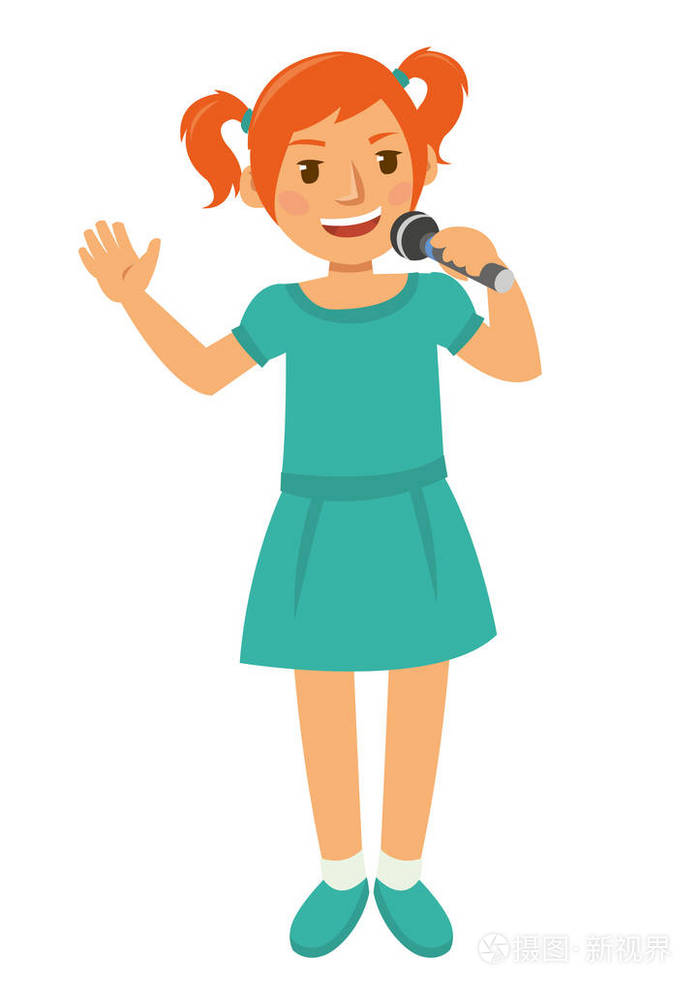 可爱的孩子们在唱歌