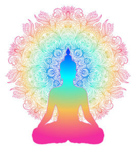 千叶佛莲花脉轮概念.内心的爱, 光明与和平.