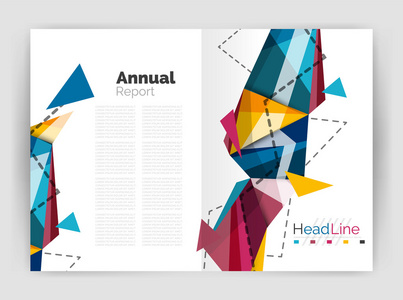 业务三角设计现代企业年度报告传单