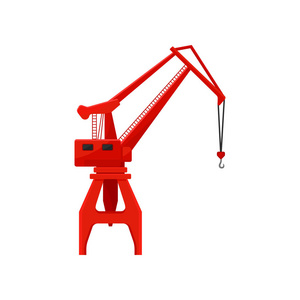 红色起重机图片
