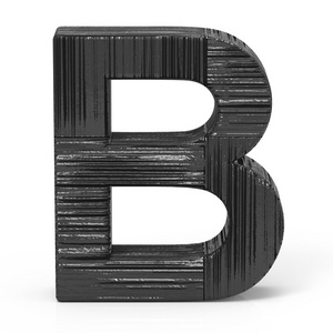 3d 黑色字母 b