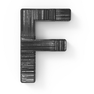 3d 黑色字母 f