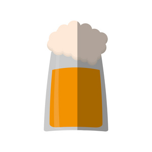 鲜啤酒玻璃隔离的图标