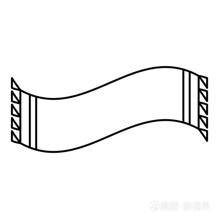 围巾图标,大纲样式插画-正版商用图片0t7ngf-摄图新视界