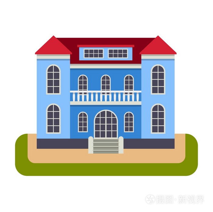 房子前视图矢量图插画-正版商用图片0t7vv5-摄图新视界