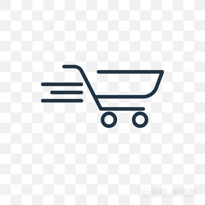 购物车矢量图标在透明背景上隔离, 购物车徽标 d