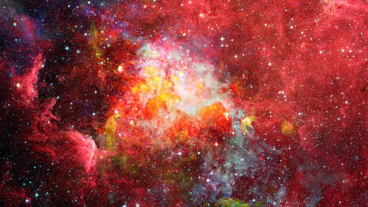 无限星空间领域的宇宙中的小部分。这幅图像由美国国家航空航天局提供的元素