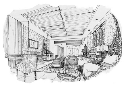 素描球体透视图片