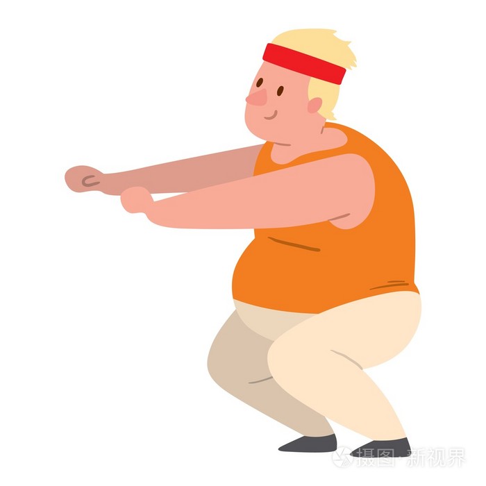 胖人健身健身房矢量