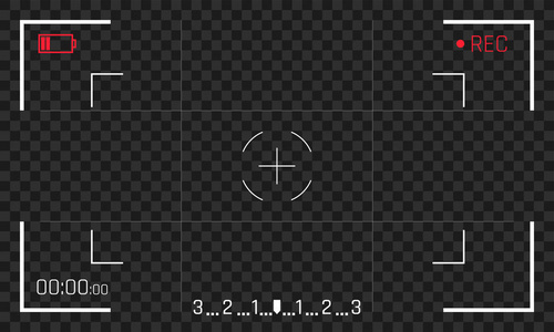 摄像机帧取景器矢量屏幕