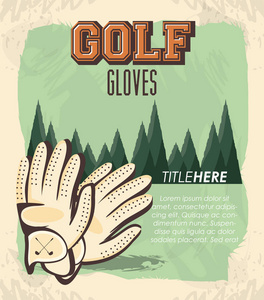 高尔夫俱乐部标签带手套图片