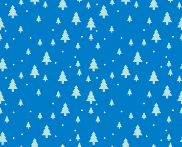 新的一年贺卡壁纸背景圣诞树无缝模式。矢量图