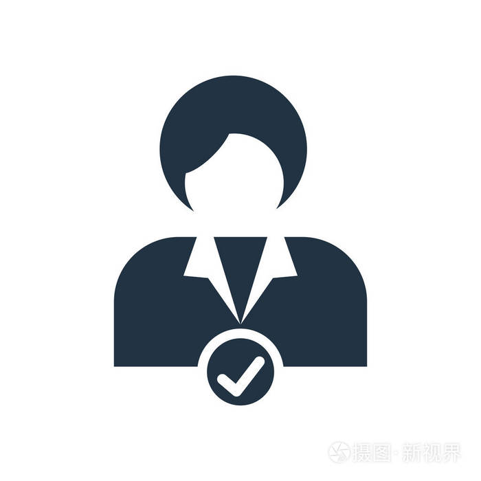 管理图标矢量在白色背景下被隔离经理符号