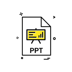 ppt 文件文件扩展名文件格式图标矢量设计