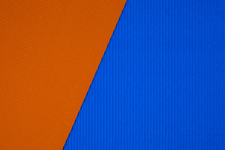 波纹橙色蓝色和橙色波纹纸纹理, 用于背景.