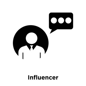 在白色背景下孤立的影响图标矢量, 影响标志的标志概念在透明背景上