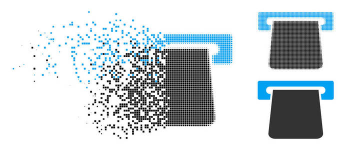 瓦解点半色调银行终端图标