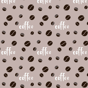 花纹装饰品棕色矢量白咖啡咖啡馆菜单上的谷物铭文字字体米色背景