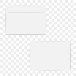  空白样机白色矢量信纸信封