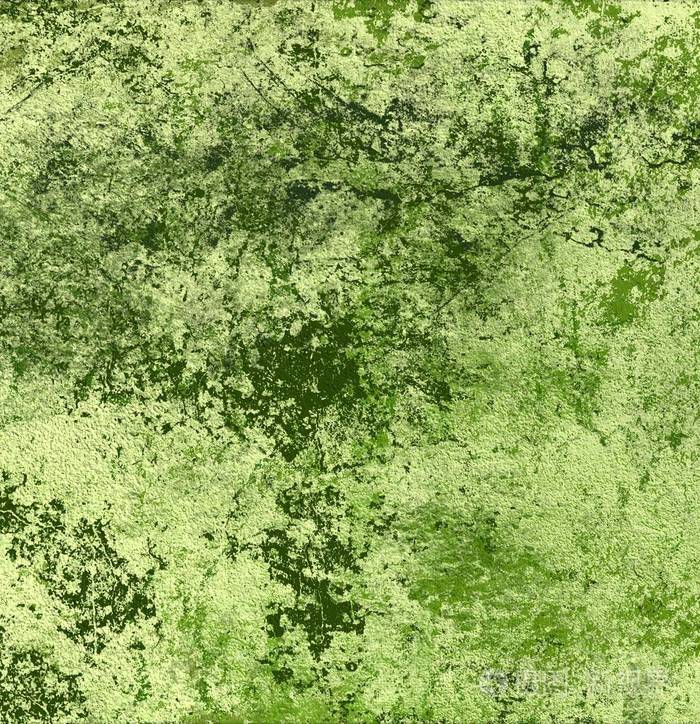 当代艺术.手工制作艺术.绿色的颜色纹理.现代艺术品.脂肪涂料的笔触.