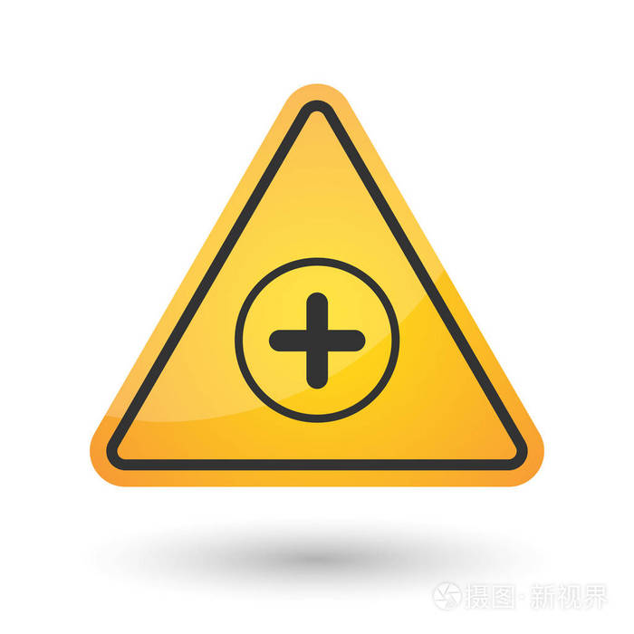 孤立的危险信号图标以求和符号