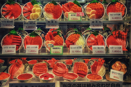 在日本展示橱窗塑料食品图片